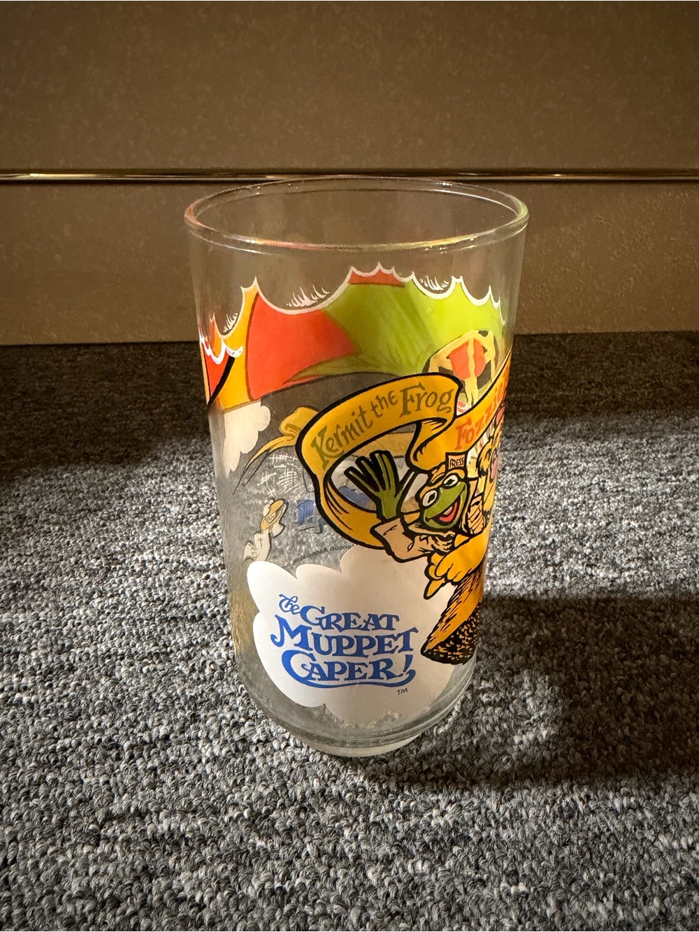 McDonalds Vintage 1981 The Great Muppet Caper Kermit the Frog Glass